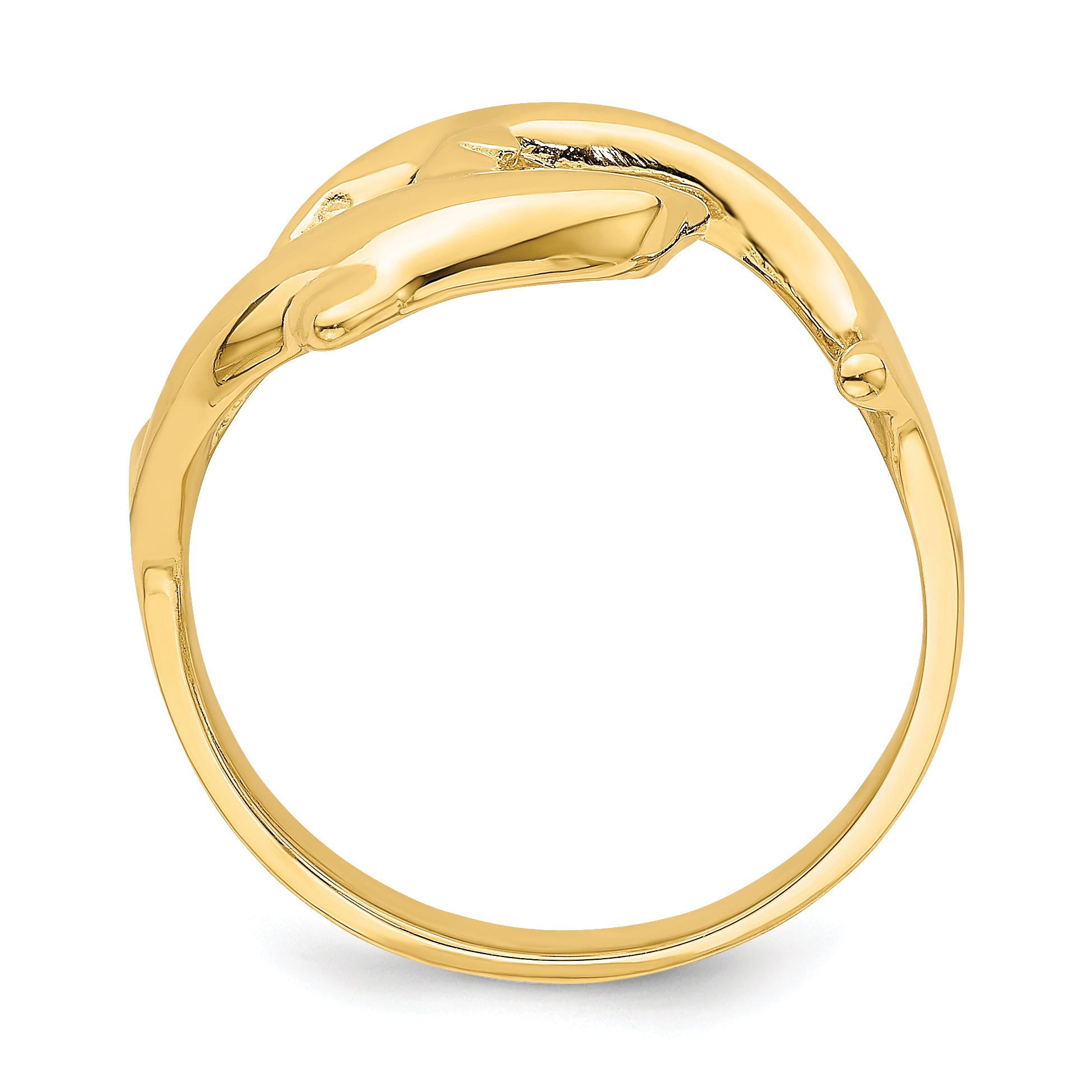 14K Double Dolphin Ring