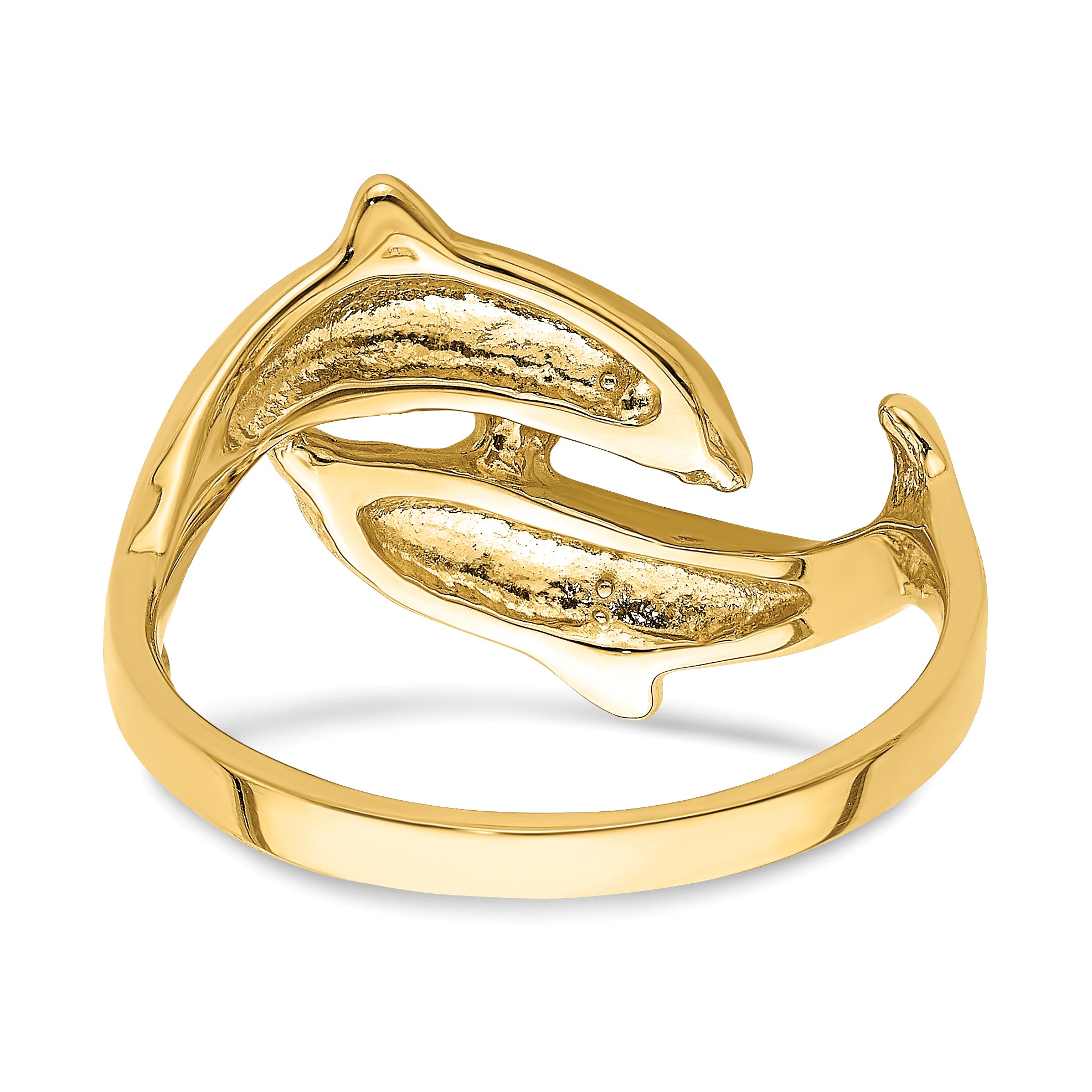 14K Double Dolphin Ring