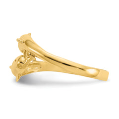 14K Double Dolphins Ring