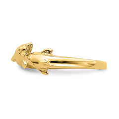 14K Dolphin Kissing Dolphin Ring