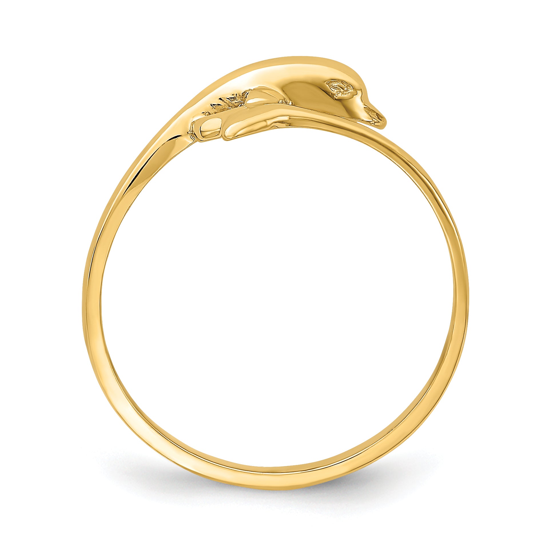 14K Single Dolphin Ring