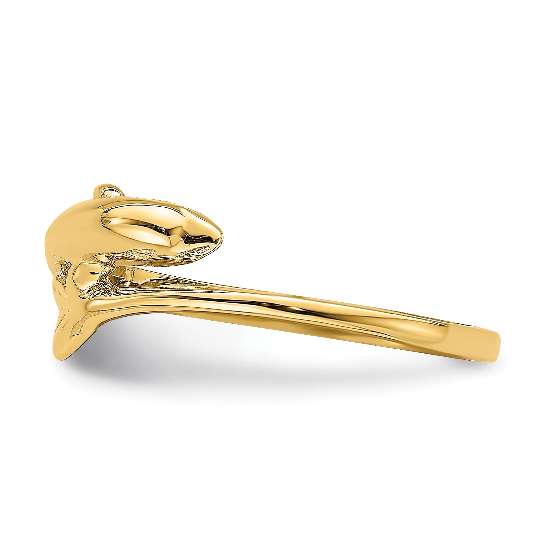 14K Single Dolphin Ring