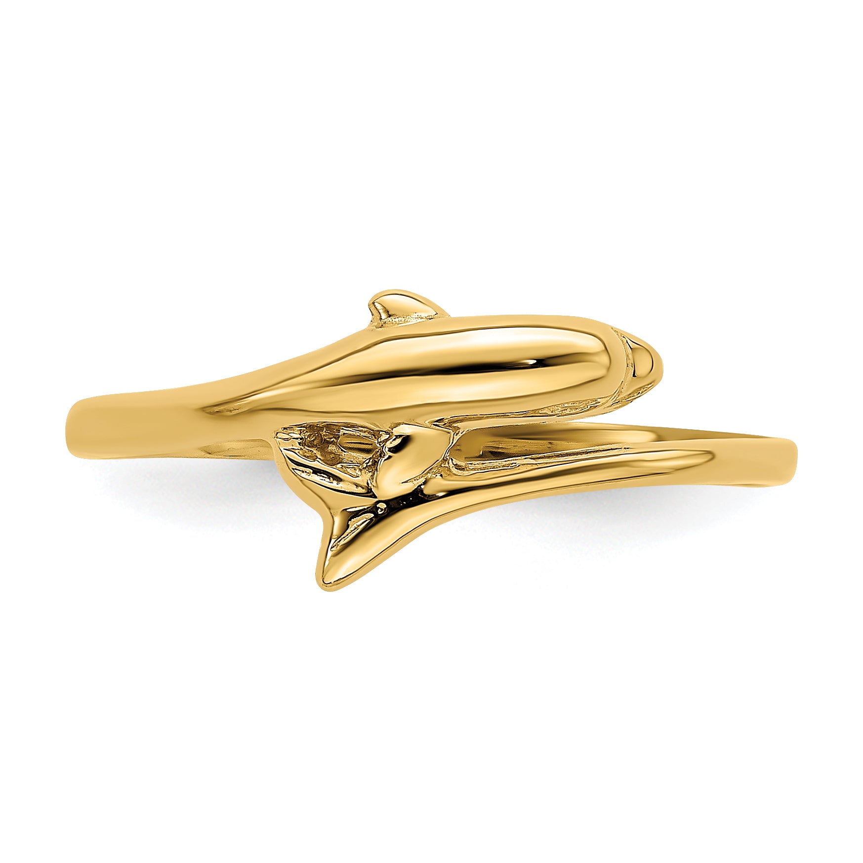 14K Single Dolphin Ring