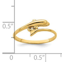 14K Single Dolphin Ring