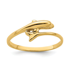 14K Single Dolphin Ring