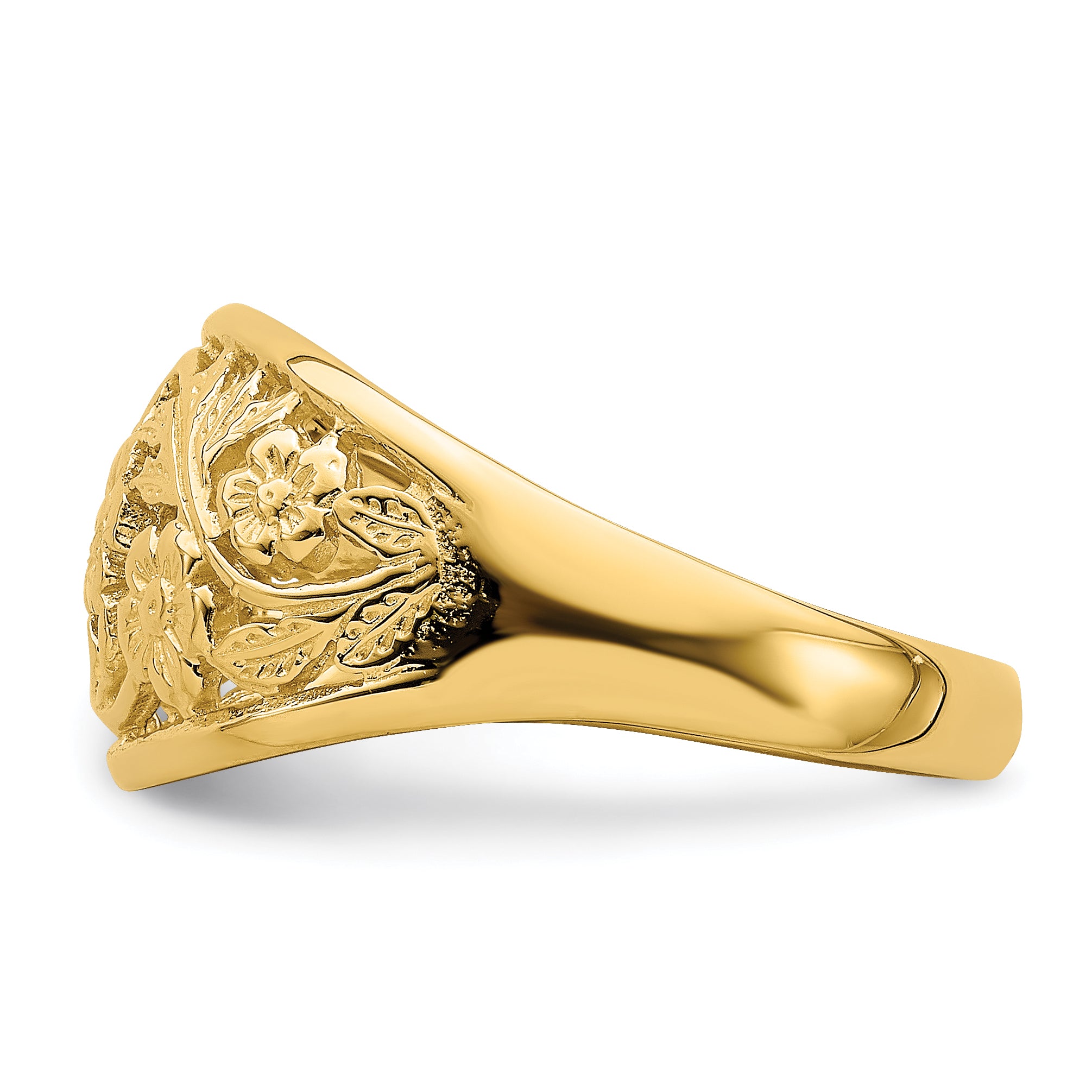 14K Floral Dome Ring