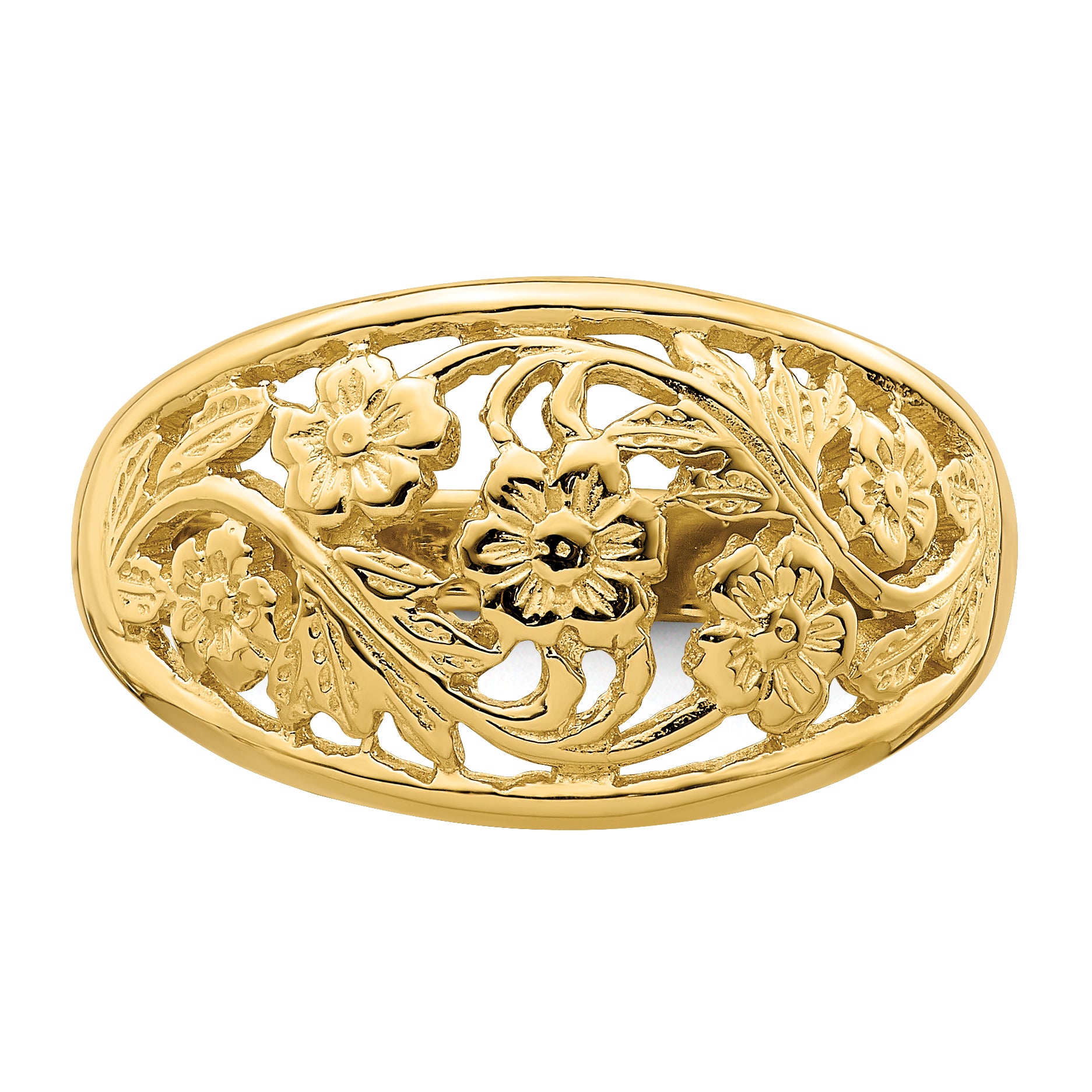 14K Floral Dome Ring