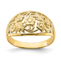 14K Floral Dome Ring