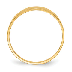 14K 3-6mm Flat-top Tapered Cigar Band Ring