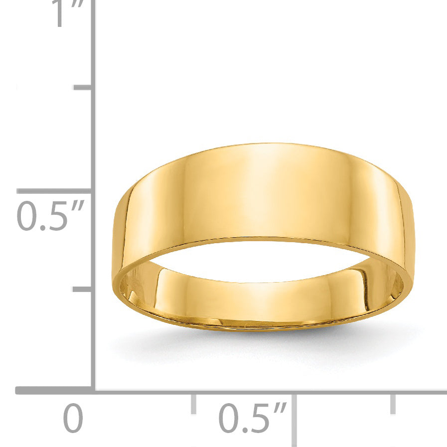 14K 3-6mm Flat-top Tapered Cigar Band Ring