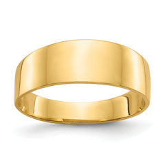 14K 3-6mm Flat-top Tapered Cigar Band Ring