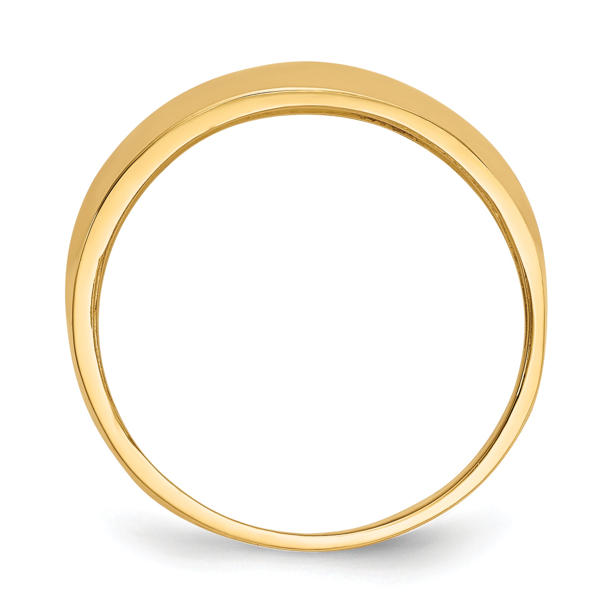 14K Ridge-edged Dome Ring