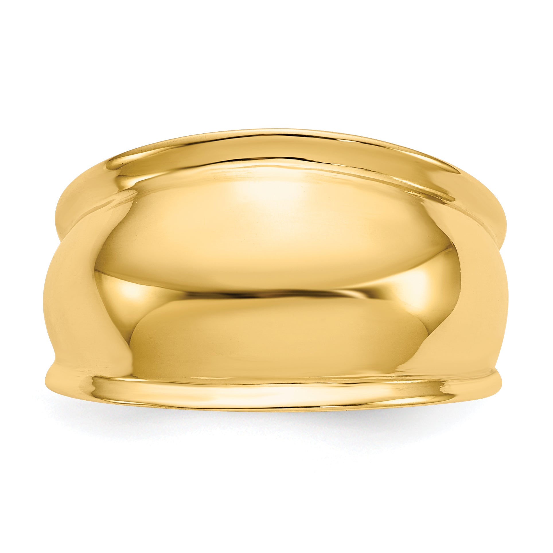 14K Ridge-edged Dome Ring