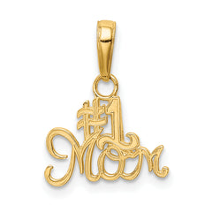 14k #1 MOM Charm