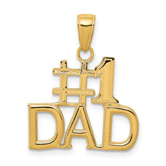 14k #1 DAD Charm