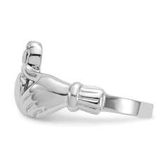 14k White Gold Men's Claddagh Ring