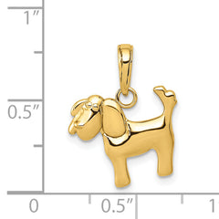 14k Polished Dog Charm