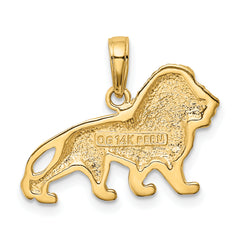 14K Gold Men's Lion Pendant Solid Casted Design, Bold Statement Piece