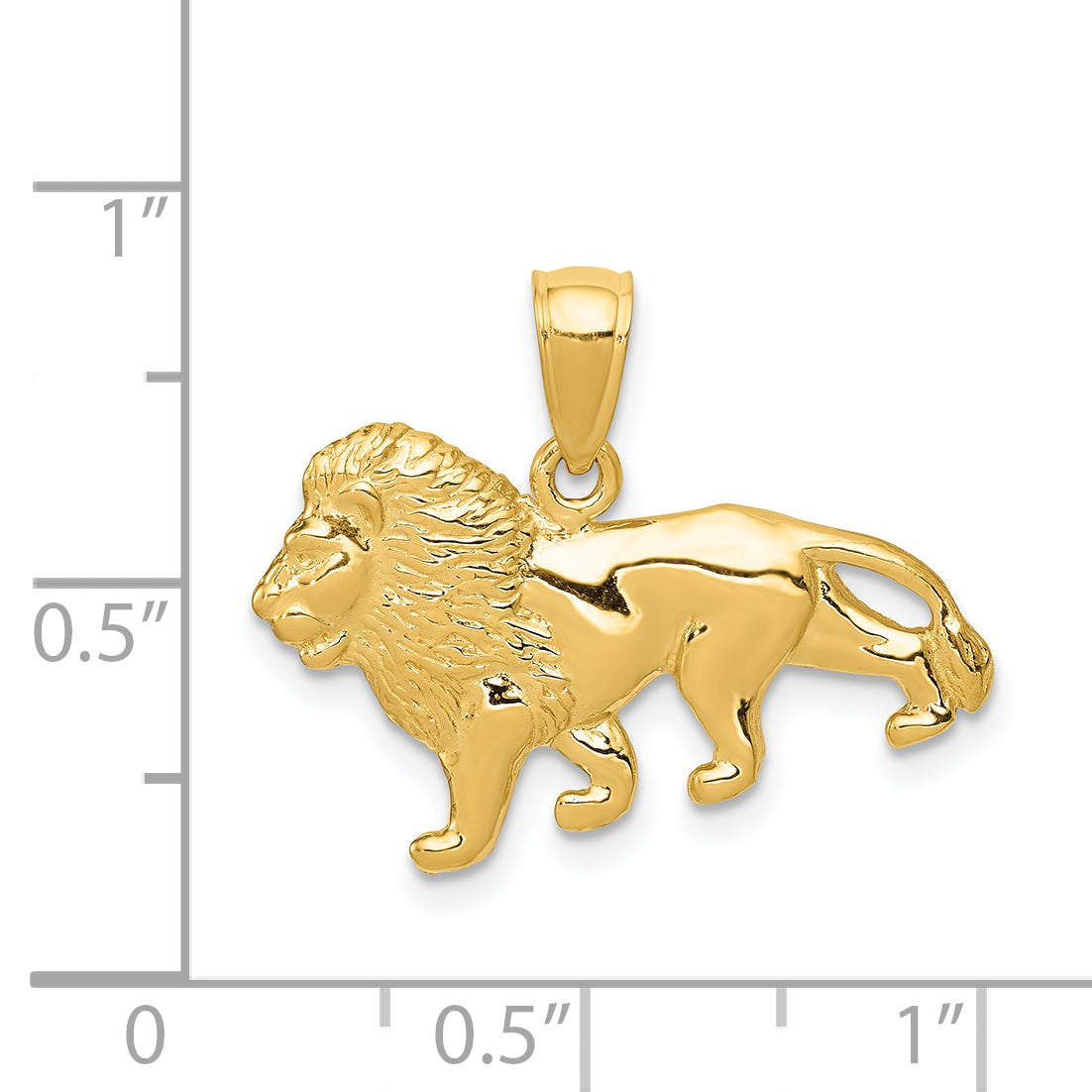 14K Gold Men's Lion Pendant Solid Casted Design, Bold Statement Piece