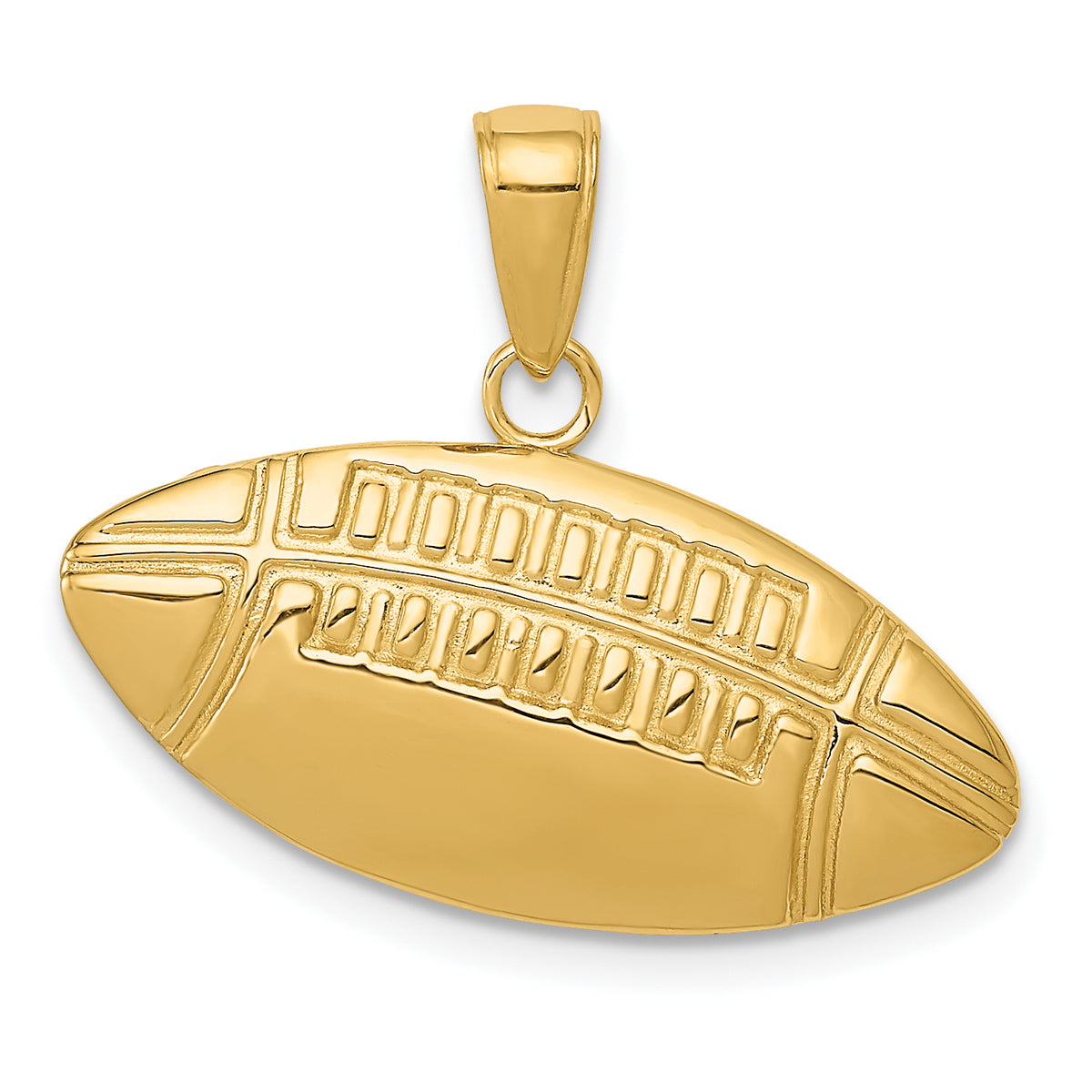 14k Polished Medium Football Charm