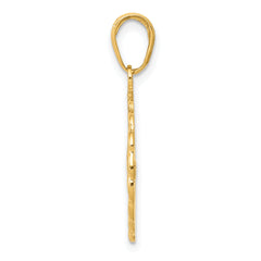 14K Gold Swimming Charm with Polished Finish and Open-Back Design  Elegant and Timeless