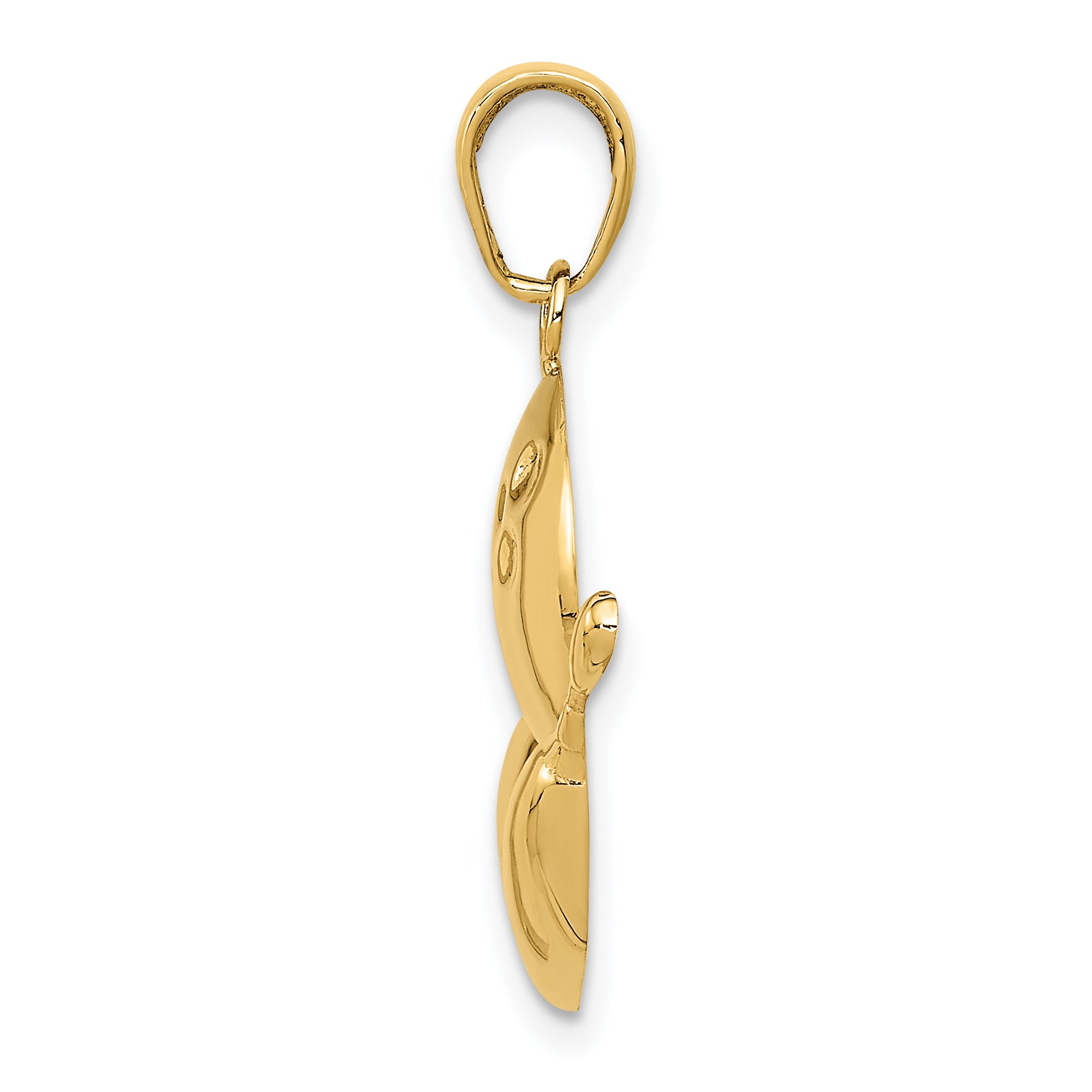 14k Diamond-Cut Bowling Theme Charm