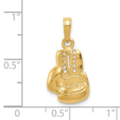 14K Gold Polished Boxing Glove Charm for Men Symbol of Strength and Style