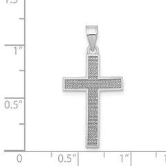 14K White Gold Cross Pendant