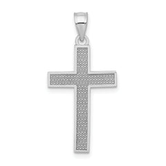 14K White Gold Cross Pendant