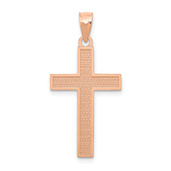 14K Rose Gold Cross Pendant