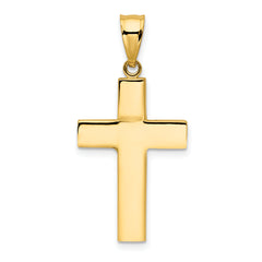 14k Hollow Cross Pendant