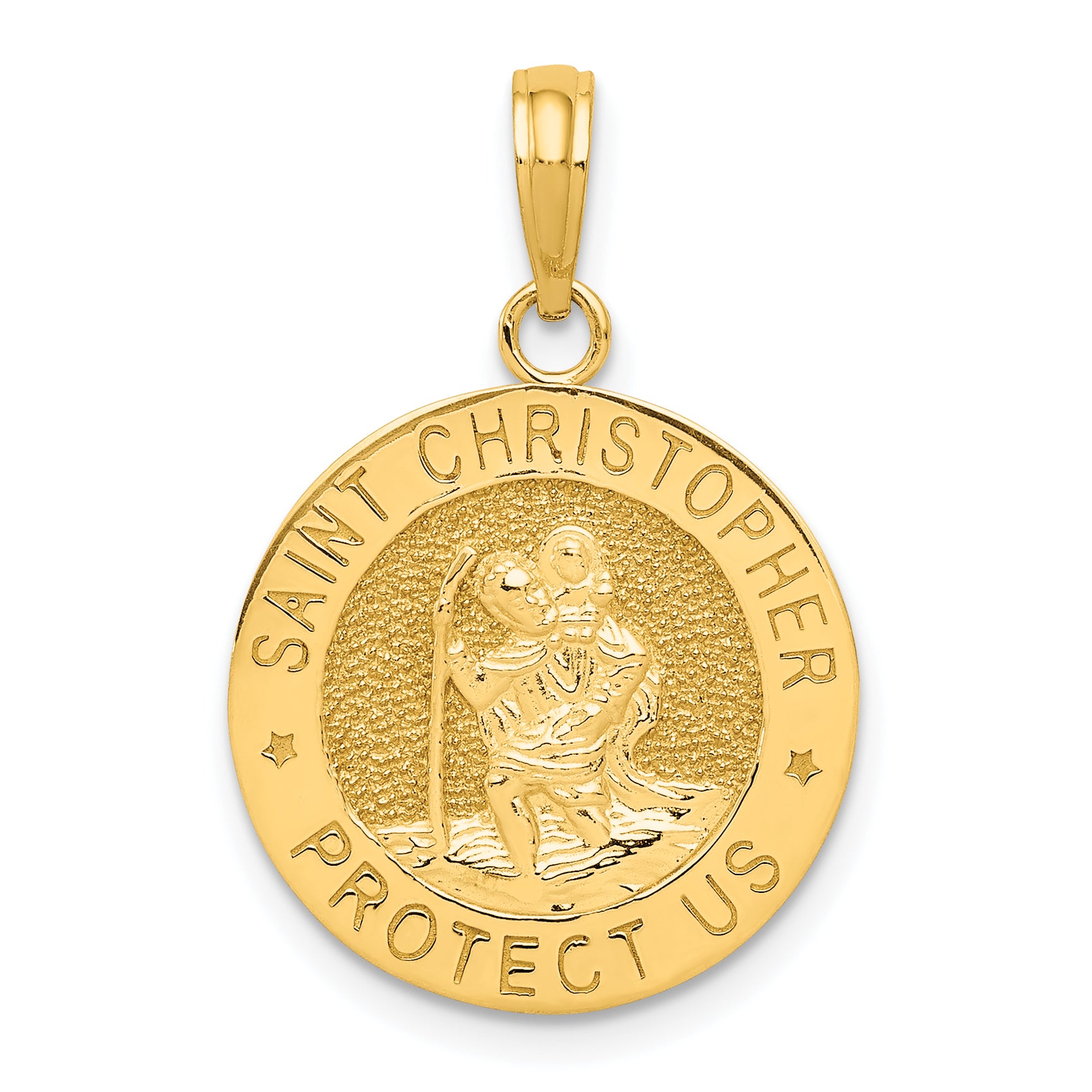 14k Saint Christopher Medal Pendant