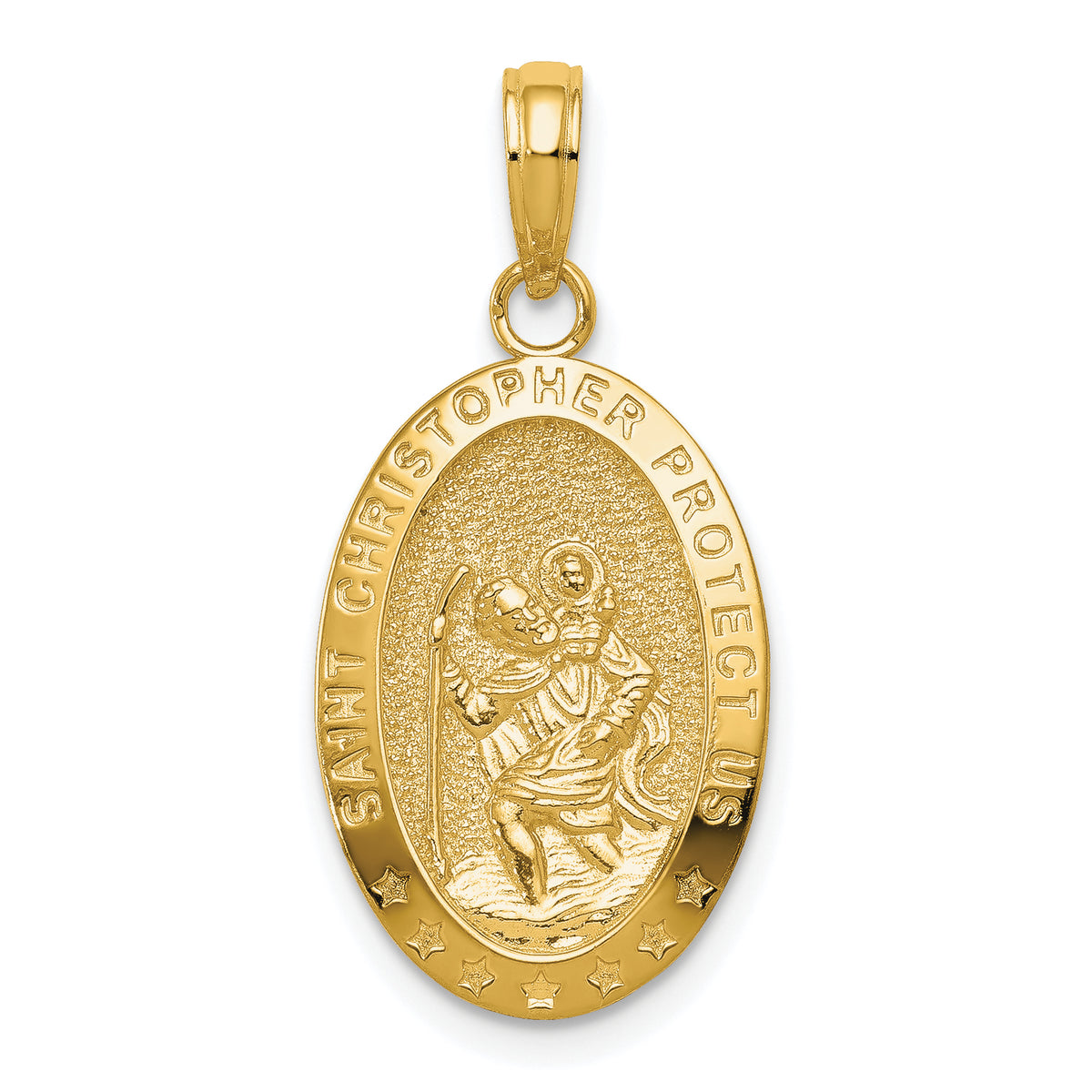 14k Saint Christopher Medal Pendant