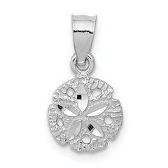 14k White Gold Sand Dollar Pendant