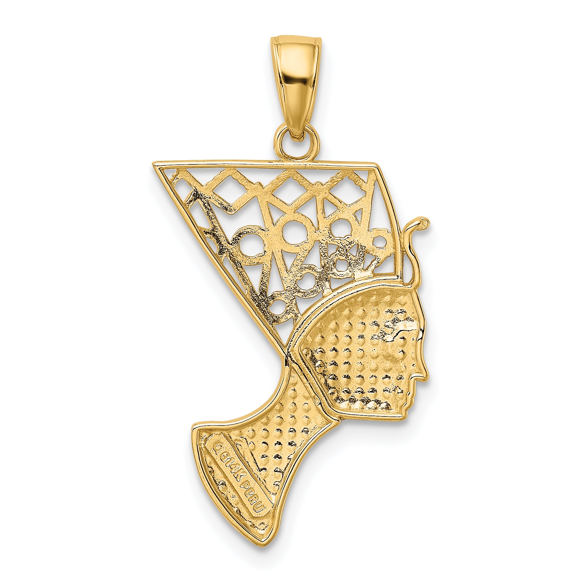 14k Nefertiti Profile Pendant