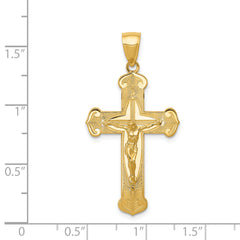 14K Polished Crucifix Pendant