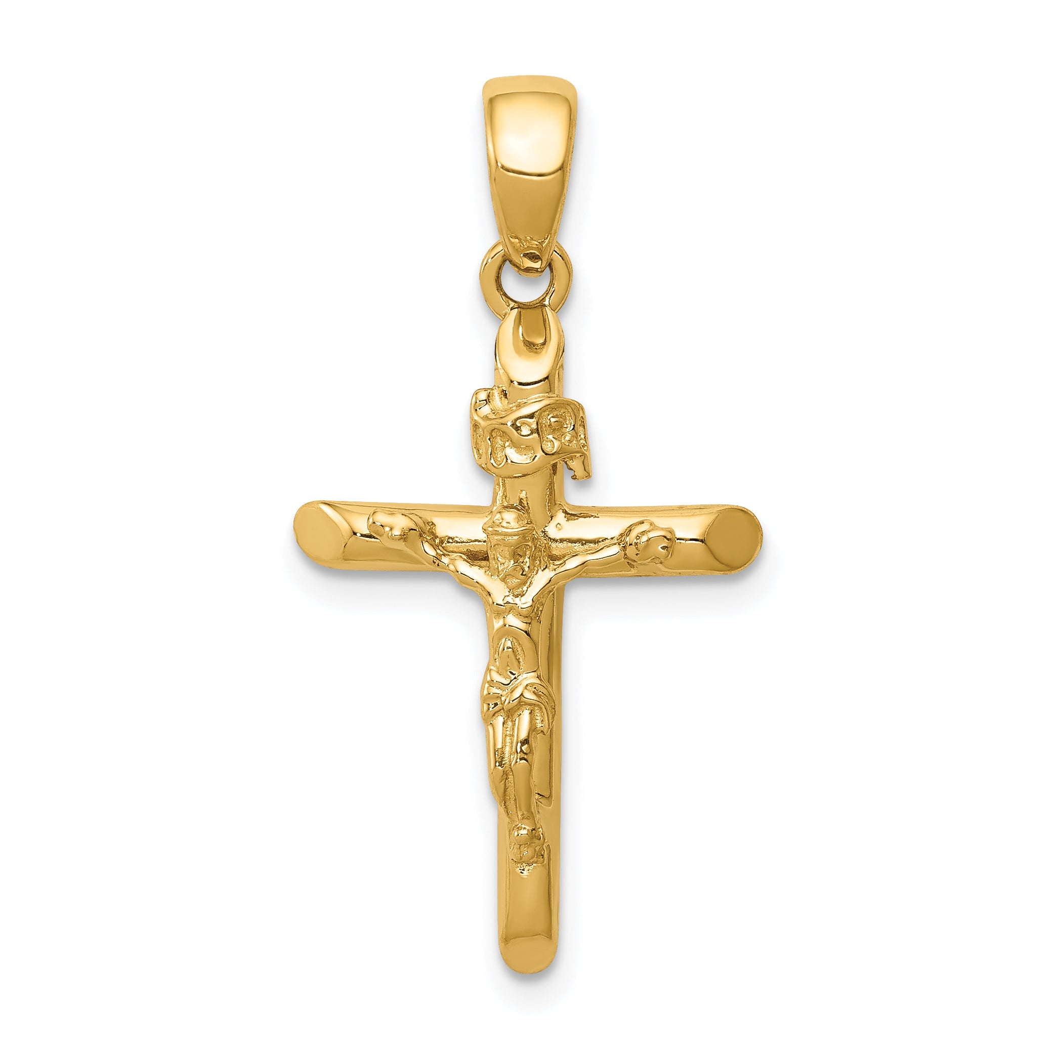 14K Polished Crucifix Cross Pendant