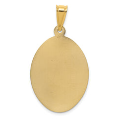 14K Gold Two-Tone Sagrado Corazon Pendant with Rhodium Accents