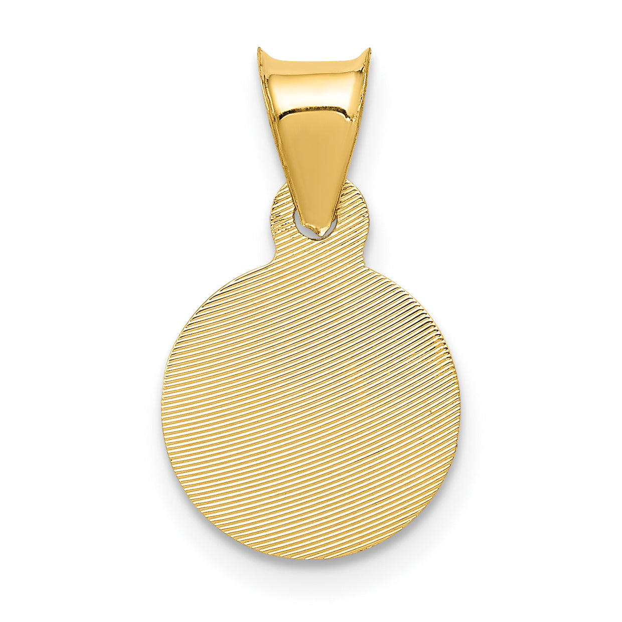 14K Gold Two-Tone Sagrado Corazon Pendant with Rhodium Accent