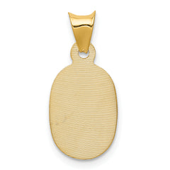 14K Polished D/C Corpus Oval Pendant