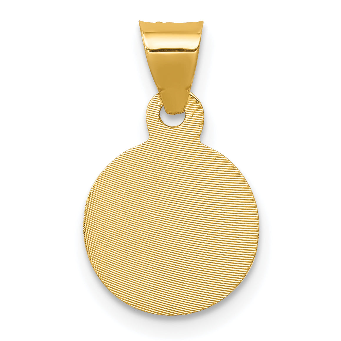 14K Gold Two-Tone Corpus Circle Pendant with Rhodium Detailing