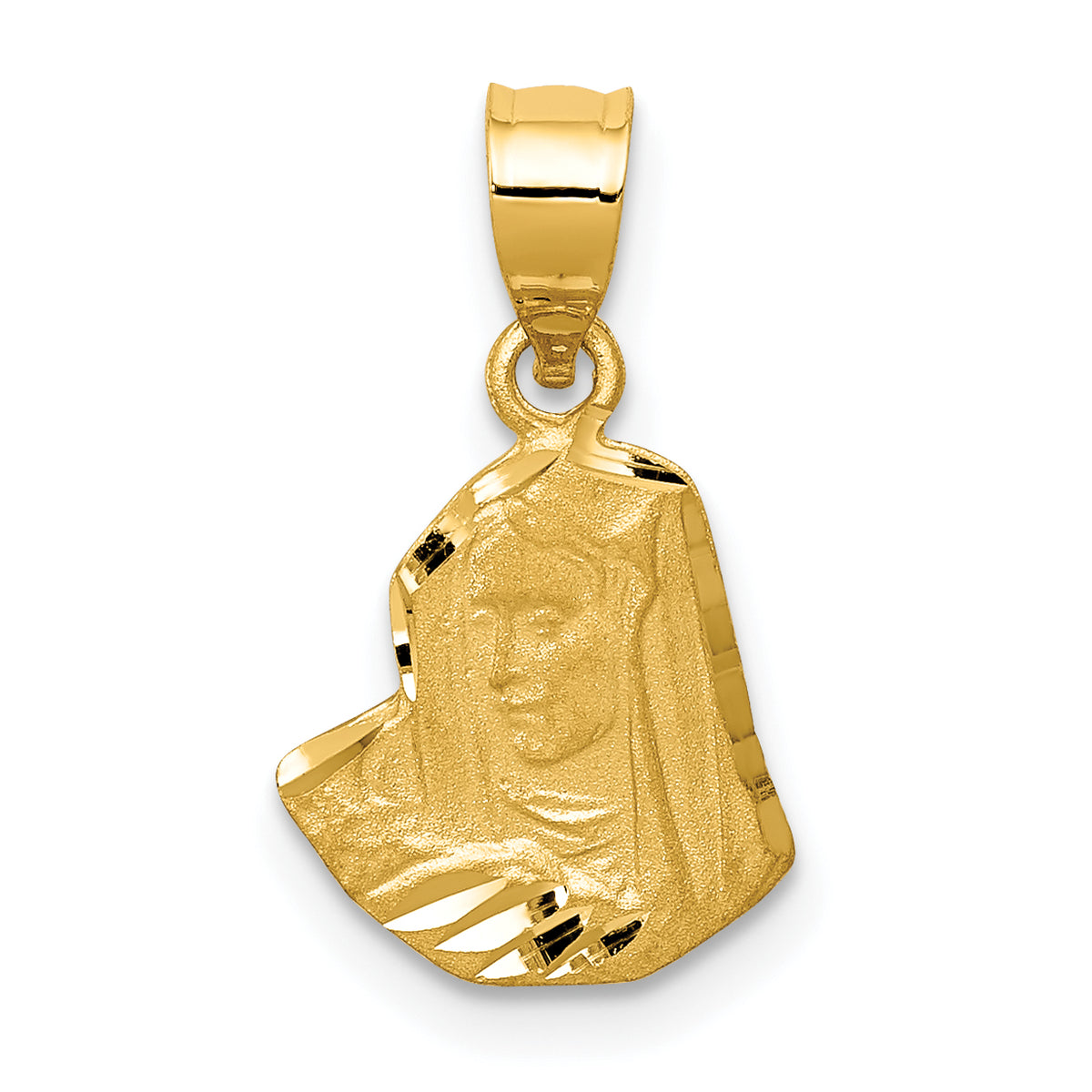 14K Satin D/C Mary Pendant