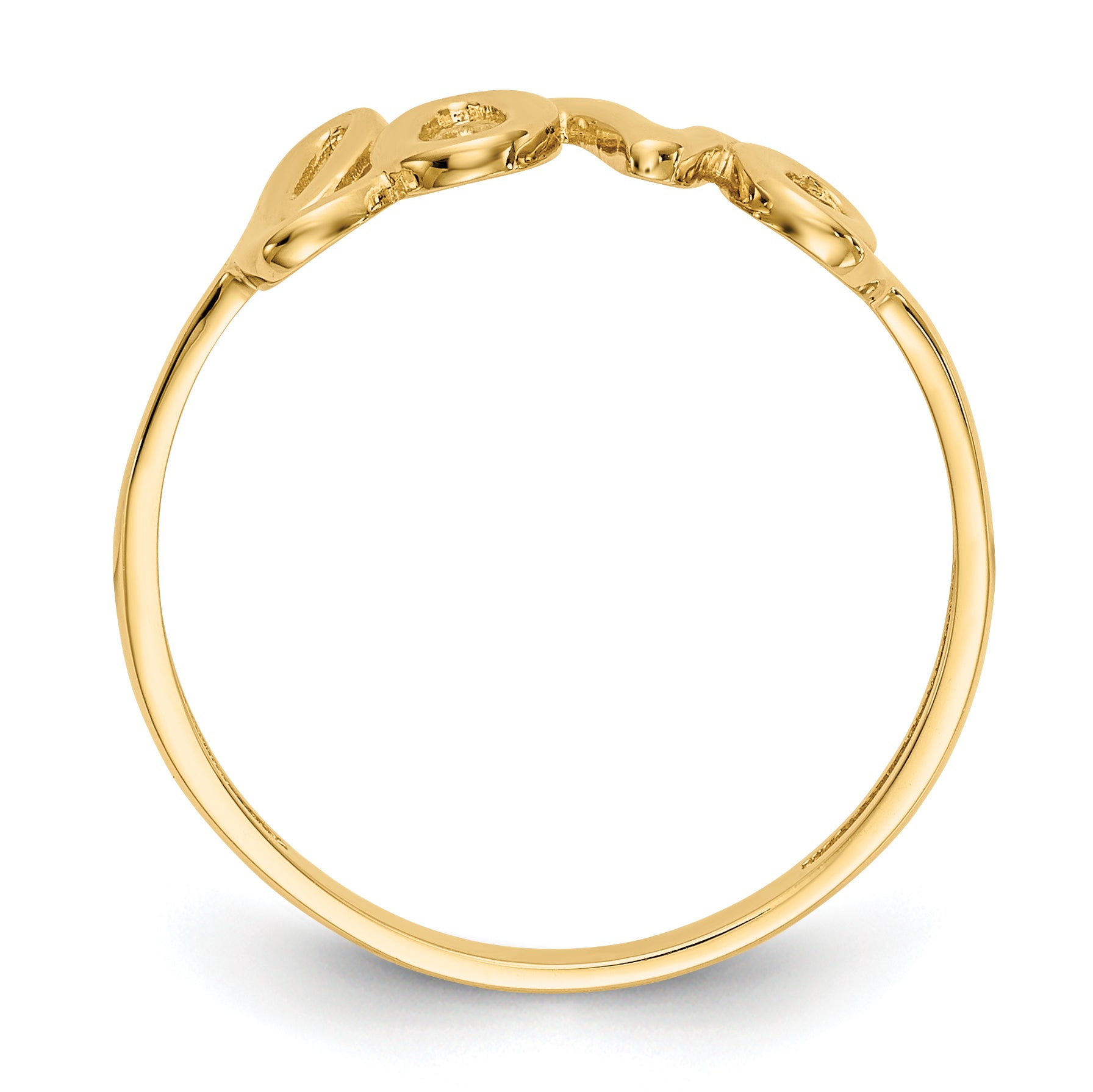 14k Polished Love Ring