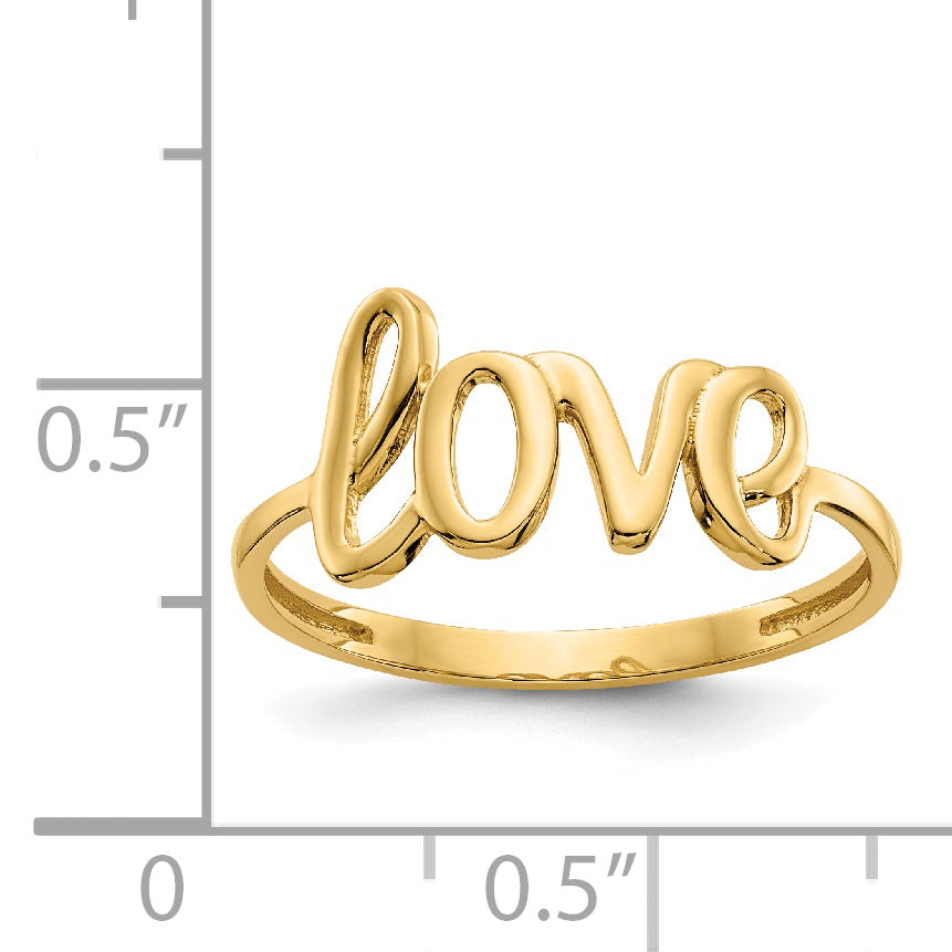 14k Polished Love Ring