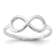 14K White Gold Polished Infinity Ring