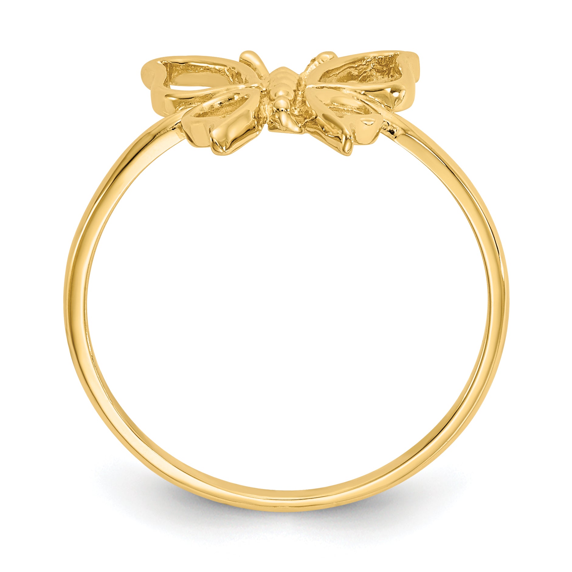 14k Polished Butterfly Ring