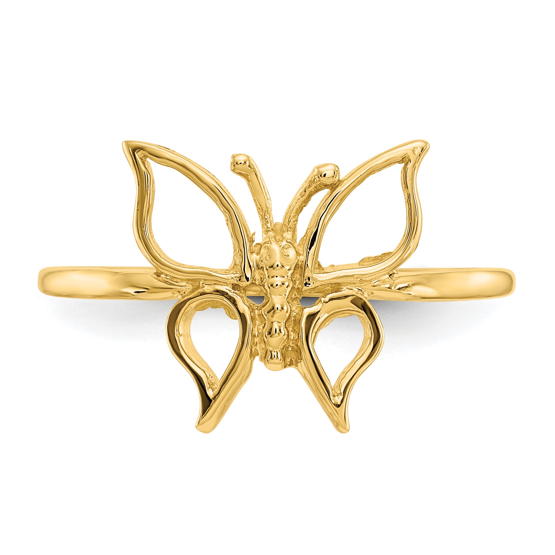 14k Polished Butterfly Ring