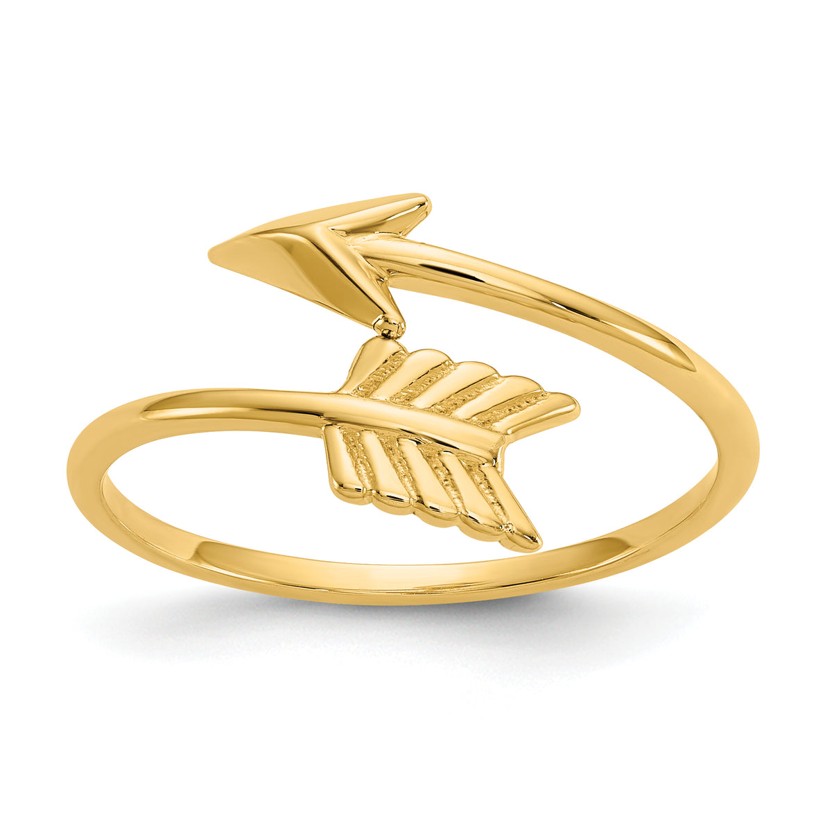 14K Polished Arrow Ring