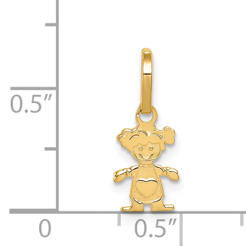 14k Polished Little Girl Pendant