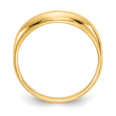 14k Polished Stackable Wave Ring